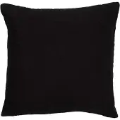 Dutch decor - LINN - Sierkussen 45x45 cm - 100% linnen - effen kleur - Raven - zwart