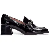 Hispanitas Dames Zwarte leren hakken (36), Leer, 3 tot 5 cm, Geen, Casual HI243590