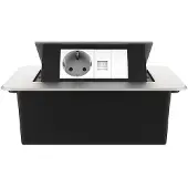Livolo  | Zilver | 2 | Pop-Up Stekkerdoos | Push | Inbouw |