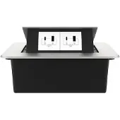 Livolo  | Zilver | 2 | Pop-Up Stekkerdoos | Push | Inbouw | USB/USB-C
