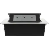 Livolo Stekkerdoos | Pop-Up | Zilver | 3-Voudige USB-C Oplader | Push Inbouw