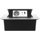 Livolo  | Zilver | 2 | Pop-Up Stekkerdoos | Push | Inbouw | France |