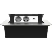 Livolo Stekkerdoos | Pop-Up | Zilver | 3 | Wandcontactdoos | USB-C | Inbouw