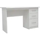 Interiax Bureau Jaxx - Wit, 3 Schuiven, MDF