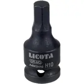 Boni-Shop® 1/2" zeskantsleutel Dop H17 van Cr-Mo staal - Hoge Precisie, Duurzaam Gereedschap voor Professioneel Schroefwerk met 42mm Lengte en Universele 1/2" Opname