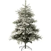 J-Line kerstboom 270 Led Besneeuwd - kunststof - groen/wit