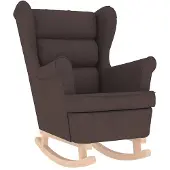 vidaXL Schommelstoel 74x90x102 cm stof donkerbruin