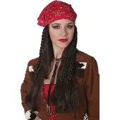 Max Bersinger 815-30-341, Feestkleding pruik, Volwassene, Vrouw, Bruin, Rood