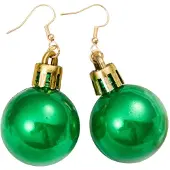 Marama - Oorbellen Kerstbal Groen - Lichtgewicht - Feestdagen
