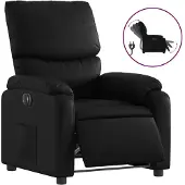 vidaXL Fauteuil elektrisch verstelbaar kunstleer zwart