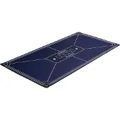 Quint Pokerkleed Blauw 120x60 cm - Polyester & Rubber - Glad Speeloppervlak - Poker & Dobbel Accessoire -