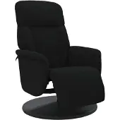 vidaXL Fauteuil met voetensteun verstelbaar fluweel zwart