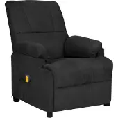 vidaXL Massagestoel microvezelstof zwart