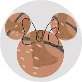 Komar Fotobehang Zelfklevend vlies - Minnie Terra - Afmeting 125 x 125 cm