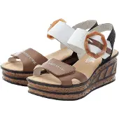 Rieker Sandaal beige / bruin / zwart / wit