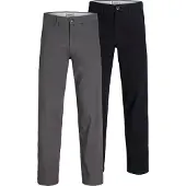 Jack & Jones Chino 'JPSTKane Dave' donkergrijs / zwart