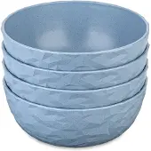 Koziol Club schaal Ø16,2 cm 4-pack biocirculair thermoplast Nature flower blue