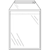 Raadhuis mail-envelop - 235x310mm - transparant - met plakstrip - 1000 stuks