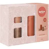 Bolsius geschenkset Rustic Medium Perzik - 6 producten - fruitige geur