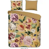 Descanso Dekbedovertrek Fiori Ochre Satijn-200 x 200 / 220 cm | 2-Persoons