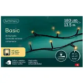 Lumineo Basic Kerstverlichting 180LED Champagne Zwart zwart Kunststof
