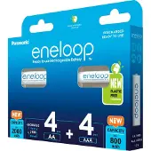 Panasonic eneloop 4x AA 2000mAh + 4x AAA 800mAh - 2x4er Blister (BK-KJMCDE44E)