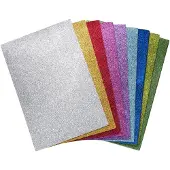 Hobbyrubber - 20x30 cm - 9 stuks - glitter
