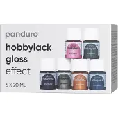Panduro Hobbylak glans set - 6x 20 ml - metallic