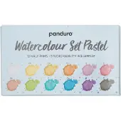 Panduro set aquarelverf - 12 kleuren - pastel