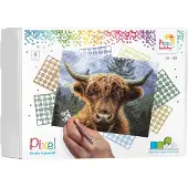 Pixelhobby set - 4 platen - Schotse hooglander