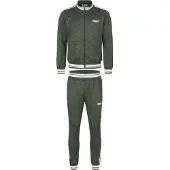Lonsdale Joggingpak 'Ashwell' olijfgroen / donkergroen / gemengde kleuren / wit