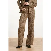 Smashed Lemon Zand en gouden broek met zigzagprint |