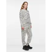 Pieces Dames huispak loungewear gestreept wit/zwart