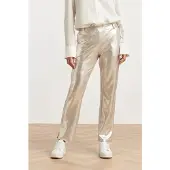 Smashed Lemon Damesglanzende metallic broek |