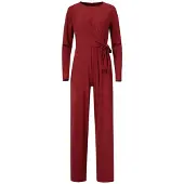Smashed Lemon Jumpsuit met ronde hals in travelkwaliteit |