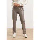 Smashed Lemon Damesglanzende metallic broek |