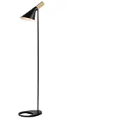 QUVIO Vloerlamp Scandinavisch - Verstelbare kap - Zwart en bruin