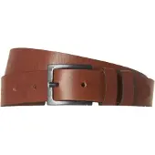 No-excess Belt leather buckle camel