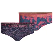 Björn Borg meisjes hipster 2-pack – zacht katoen – palm & bloemen