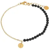 Label Kiki Armband half half black gold