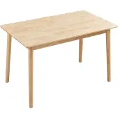 En.casa Eettafel 'Klijori' voor 6 personen. Keukentafel, 140 x 70 x 74 cm, rechthoekig, hout, naturel