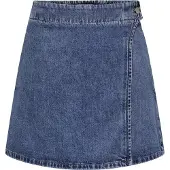 ONLY Onlthea wrap short skirt dnm cs dot medium blue de