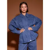 Studio Amaya Dames Jassen Jack - Blauw - Maat M