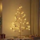 vidaXL - Houten - kerstboom - Naturel - 180 - cm - Massief - grenenhout