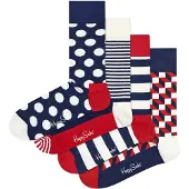 Happy socks Sokken 'Classic Navy' navy / rood / zwart / wit