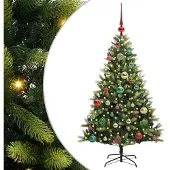 vidaXL Kunstmatige Gehingde Kerstboom 150 LEDs Groen 120 cm PVC en PE