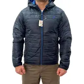 Australian Heren Gewatteerde Jas| Afneembare Capuchon| Heren Jas| Donker Blauw | L