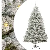 vidaXL - Kunstkerstboom - met - 300 - LED - Groen - en - Wit - 300 - cm - PVC - en - Metalen