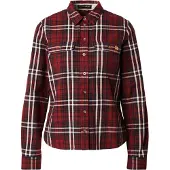 Superdry Blouse lichtbeige / marine / donkerrood