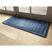 CALICOSY Zwart keukenkleed met bestekpatroon